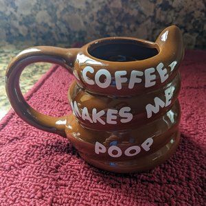 Coffee make me poop mug gag gift